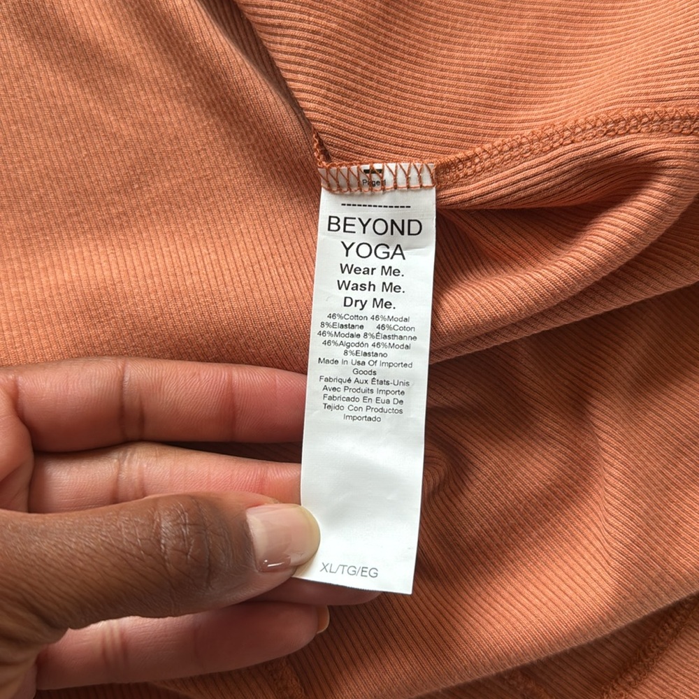 Beyond Yoga Sleeveless Midi Dress in Terracotta Peach - Picture 11 of 11